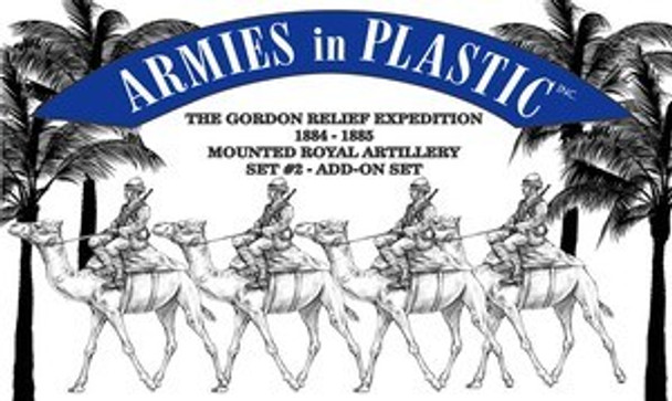 OakridgeStores.com | ARMIES IN PLASTIC - Gordon Relief Expedition 1884-1885 Mounted Royal Artillery Set #2 (add-on set) 1:32 Scale Military Figure Model Kit (5588) 643813055883