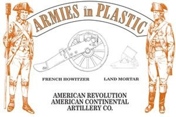 OakridgeStores.com | ARMIES IN PLASTIC - American Continental Artillery Co. 1:32 Scale Military Figure Model Kit (5600) 643813056002