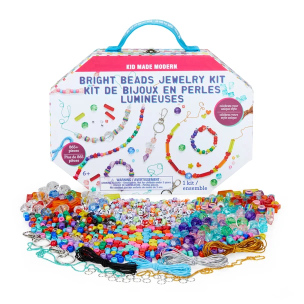 OakridgeStores.com | Kid Made Modern -  Holiday Crafts - Bright Beads Jewelry Kit (K1175) 810065361738