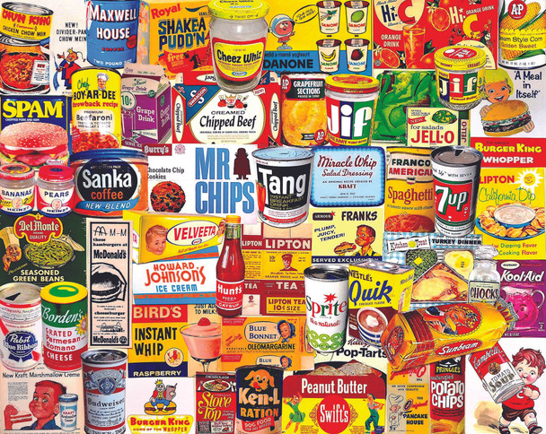 OakridgeStores.com | White Mountain Puzzles - Foods We Loved  - 1000 Piece Jigsaw Puzzle (1599)