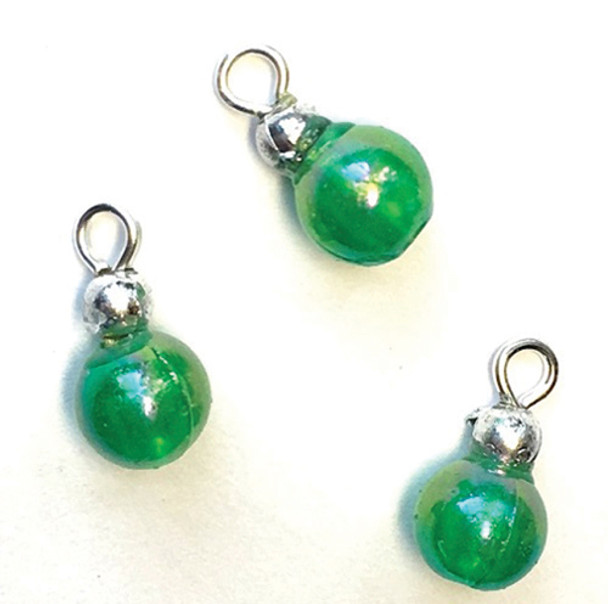 OakridgeStores.com | Creative Little Details - Emerald Ornaments - 3 pcs - 1" Scale Dollhouse Miniature (227)