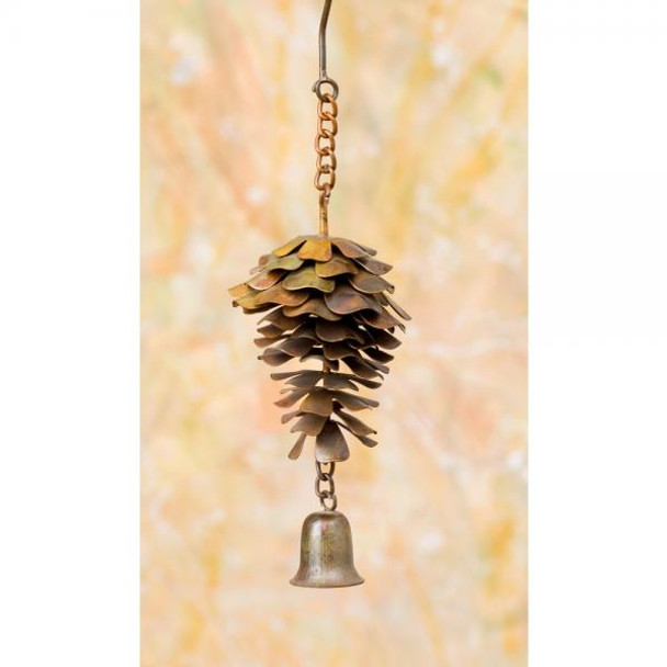 OakridgeStores.com | Ancient Graffiti - Hanging Pine Cone with Bell Flamed Finish (ANCIENTAG86084) 638071788215