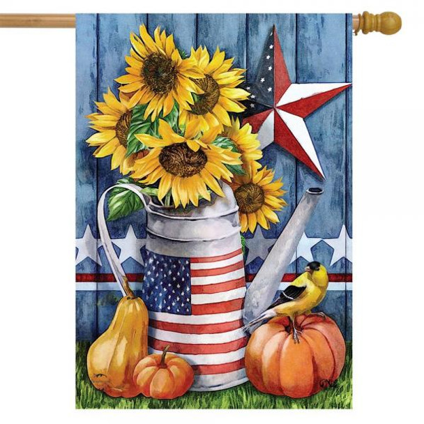 OakridgeStores.com | Briarwood Lane - Amercian Autumn House Flag (BLH01615) 840011626284