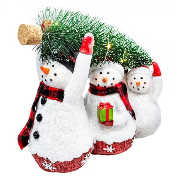 OakridgeStores.com | Gift Essentials - Snowmen family with LED Christmas Tree (GE3058) 645194085312