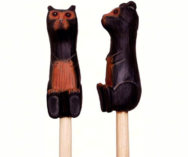 OakridgeStores.com | Songbird Essentials - Bobbo - Black Bear Handles Salad Server Set (SE3915003) 645194150034