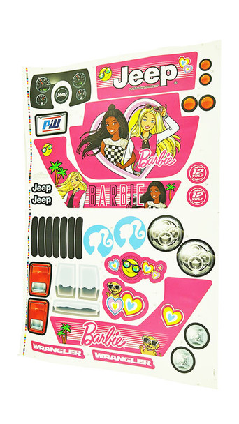 OakridgeStores.com | Pink Label Sheet For HGD19 2021 Barbie Jeep Wrangler
