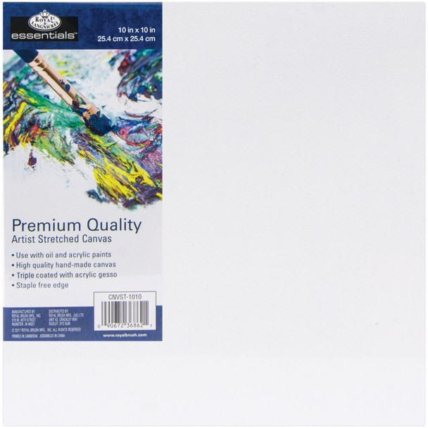OakridgeStores.com | ROYAL BRUSH - essentials Premium Stretched Canvas - 10"X10" (CNV1010) 090672368621