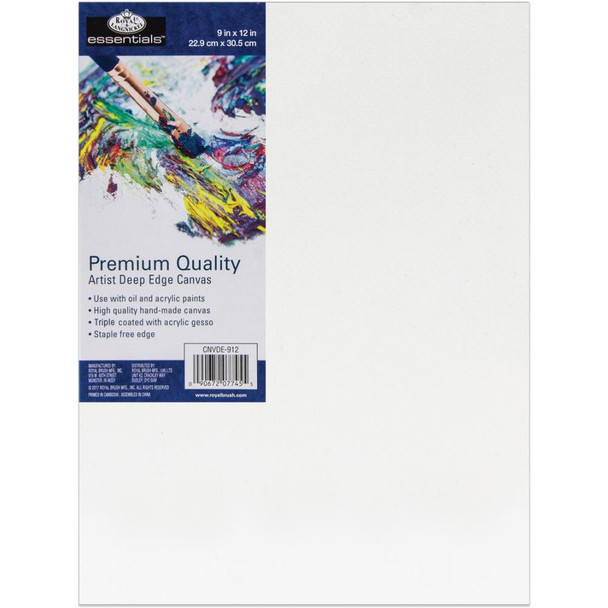 OakridgeStores.com | ROYAL BRUSH - essentials Premium Gallery Style Deep Edge Canvas - 9"X12"  (CND912) 090672077455