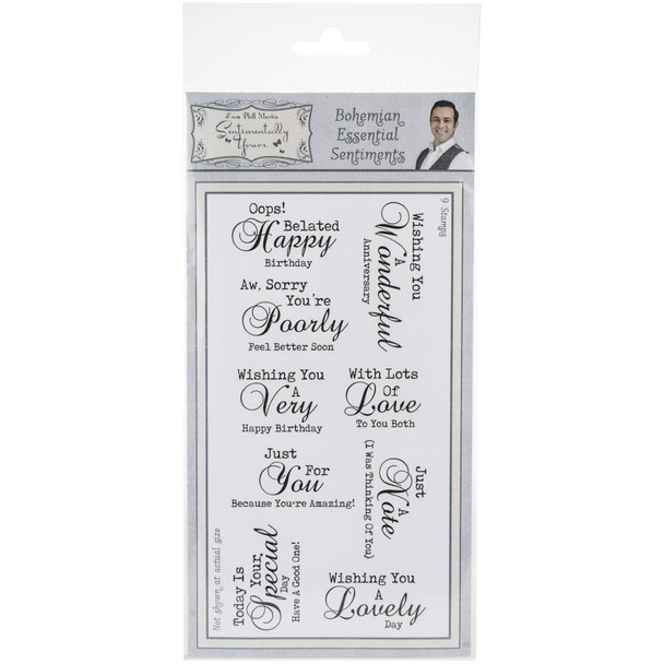 OakridgeStores.com | Creative Expressions - Sentimentally Yours By Phill Martin DL Clear Stamps - Bohemian Essential Sentiments (SYC021) 5055305944721