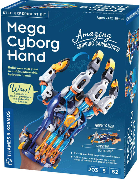 OakridgeStores.com | THAMES & KOSMOS - Build Your Own Mega Cyborg Hand - Hydraulic Engineering Science Kit (620501) 814743015197