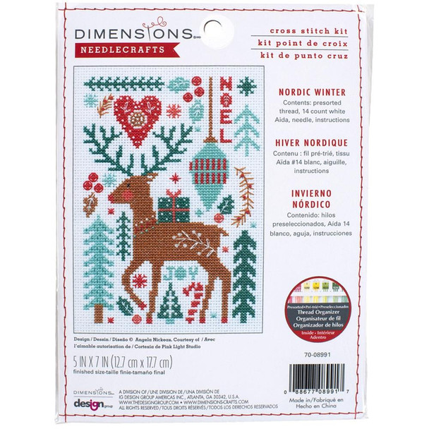 OakridgeStores.com | Dimensions - Counted Cross Stitch Craft Kit 5"x7" - Nordic Winter (14 Count) (70-08991) 088677089917