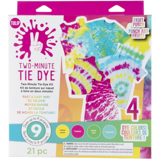 OakridgeStores.com | Tulip - Two-Minute Tie-Dye Color Craft Kit 4/Pkg - Fruit Punch (43189) 017754431899