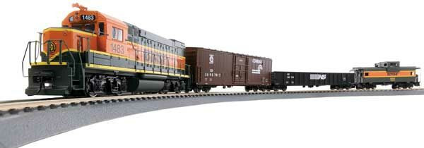 OakridgeStores.com | Walthers Trainline - HO Scale 1/87 Flyer Express Fast-Freight Train Set - Burlington Northern Santa Fe (1210) 616374173525