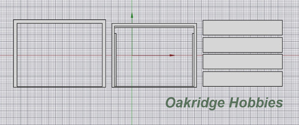 OakridgeStores.com | Oakridge Minis - Residential Garage Door with Panels, Frame and Trim - G Scale 1:24 Model Miniature - 1001-24