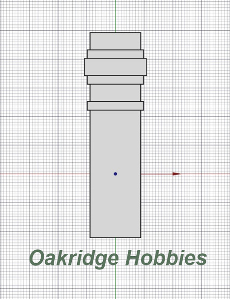 OakridgeStores.com | Oakridge Minis - 6' High Single Stack Chimney - 1:64 Scale Model Miniature - 1014-64