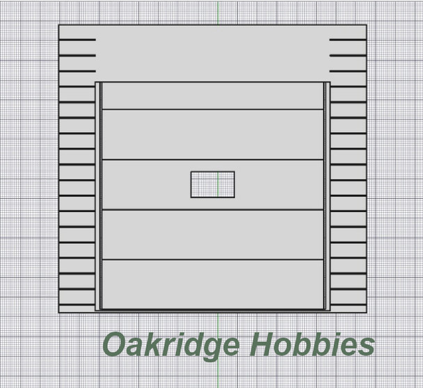 OakridgeStores.com | Oakridge Minis - Commercial 9' x 10' Dock Door with Vision Window, Frame and Trim - 1:64 Scale Model Miniature - 1021-64