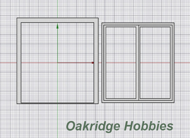 OakridgeStores.com | Oakridge Minis - 72" x 80" Patio Door with Frame - 1" Scale 1:12 Model Miniature - 1041-12