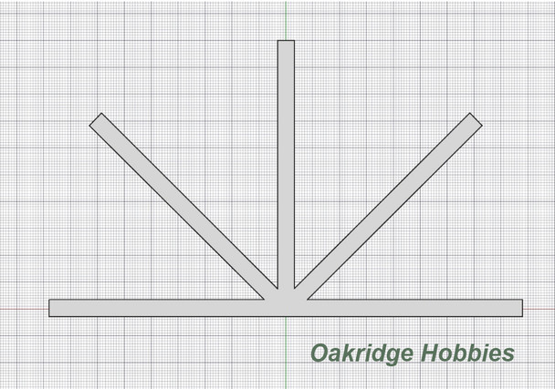 OakridgeStores.com | Oakridge Minis - 66mm x 49mm - French Country Home Multi-Angle Gable Trim - 1063-6649