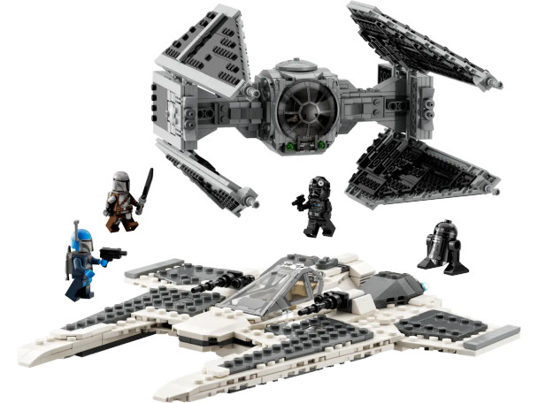 OakridgeStores.com | LEGO Star Wars Mandalorian Fang Fighter vs. TIE Interceptor Building Brick Play Set - 957 Piece (75348) 673419376921