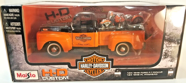 RESALE SHOP - Maisto 1:24 Scale Diecast 1948 Ford F-1 Pickup & 1948 FL Panhead - NIB