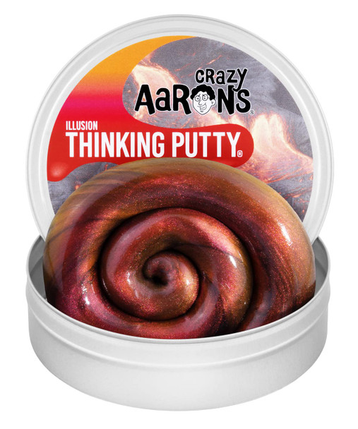 OakridgeStores.com | Crazy Aarons Thinking Putty - Super Lava - Super Illusion Color Shifitng Putty - 4" Tin - QS020 705105860572