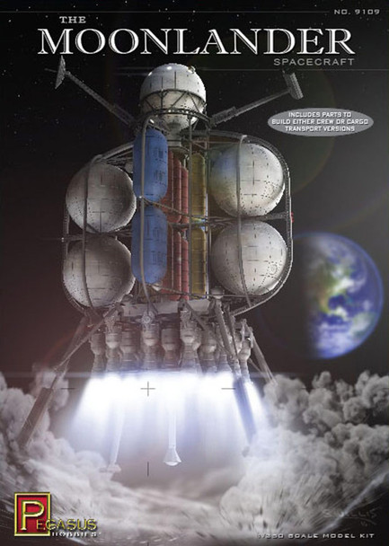 OakridgeStores.com | PEGASUS The Moonlander 1:350 Plastic Model Spaceship Kit (9109) 707600091093