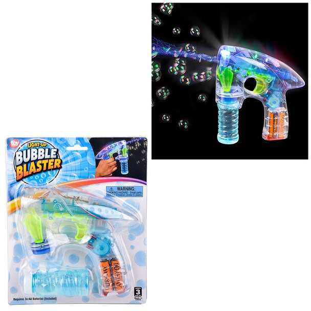 OakridgeStores.com | TTN - 7" Transparent Light-Up Bubble Blaster with Bubbles 097138717719 OakridgeStores.com | TTN - 7" Transparent Light-Up Bubble Blaster with Bubbles 097138717719