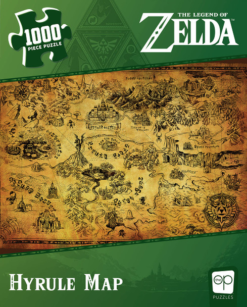 OakridgeStores.com | USAopoly Legend of Zelda Hyrule Map - Video Game 1000pc Puzzle (PZ005-690) 700304155641