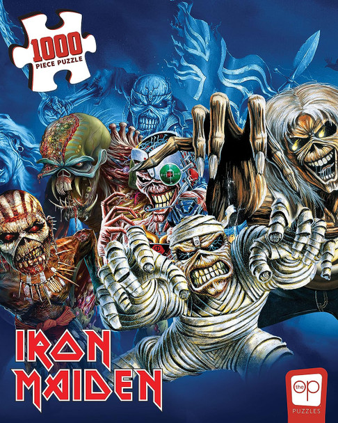 OakridgeStores.com | USAopoly Iron Maiden: Faces of Eddie 1000pc Puzzle (PZ144-659) 700304155443