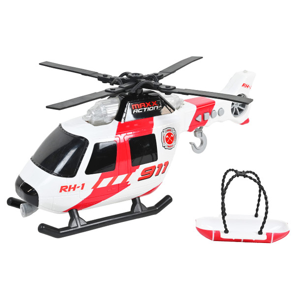 OakridgeStores.com | SUNNY DAYS Maxx Action 12" Large Rescue Helicopter with Motorized Turbine, Lights and Sounds 320435 810009204350