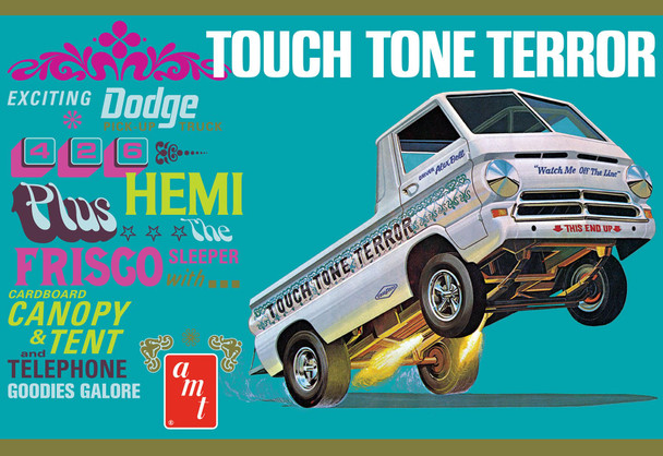 OakridgeStores.com | AMT - 1966 Dodge A100 Pickup Touch Tone Terror - 1/25 Plastic Model Car Kit (1389) 849398061107