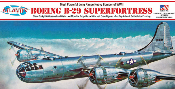 OakridgeStores.com | Atlantis - Boeing B-29 Superfortress with Swivel Stand - 1/120 Scale Plastic Kit (H208) 850002740462