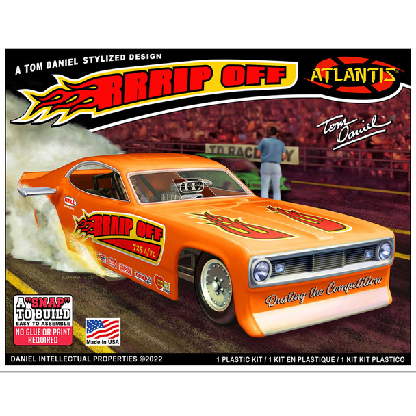 OakridgeStores.com | Atlantis - Tom Daniel RRRRip Off Funny Car - 1/32 Snap Plastic Kit (M8277) 850041894041