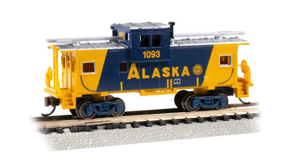 OakridgeStores.com | Bachmann - Alaska #1093 N Scale 36' Wide Vision Caboose (70769) 22899707693