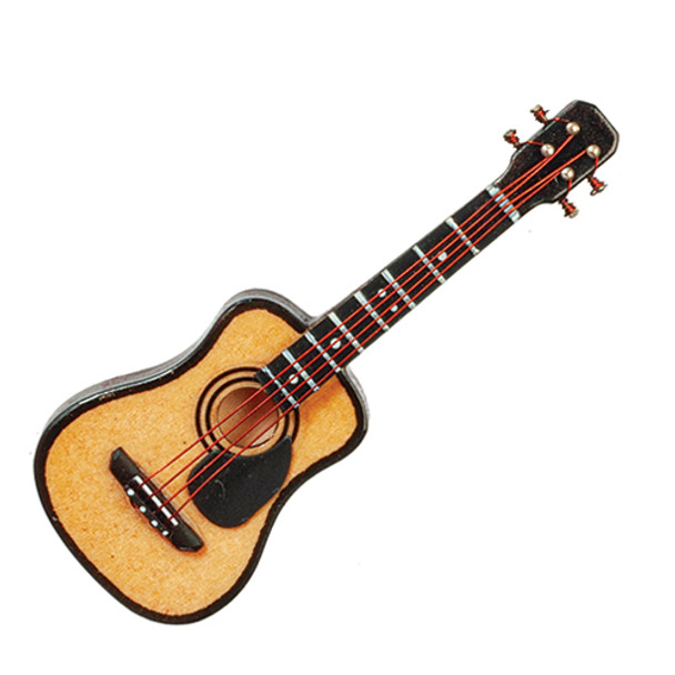 OakridgeStores.com | AZTEC - Acoustic Guitar With Case - 1" Scale Dollhouse Miniature (B0637) 717425006370