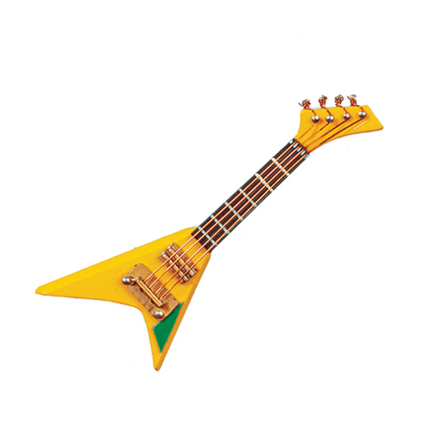 OakridgeStores.com | AZTEC - Yellow Electric Guitar - 1" Scale Dollhouse Miniature (B0643) 717425106438