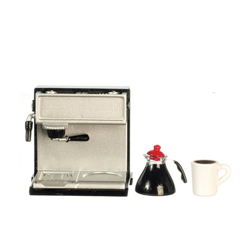 OakridgeStores.com | AZTEC - Espresso Machine With Mug - 1" Scale Dollhouse Miniature (G8216A) 717425482167