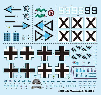 RESALE SHOP - NOB Trumpeter 02289 MESSERSCHMITT BF 109 E-4 1/32 Model Kit [U1]