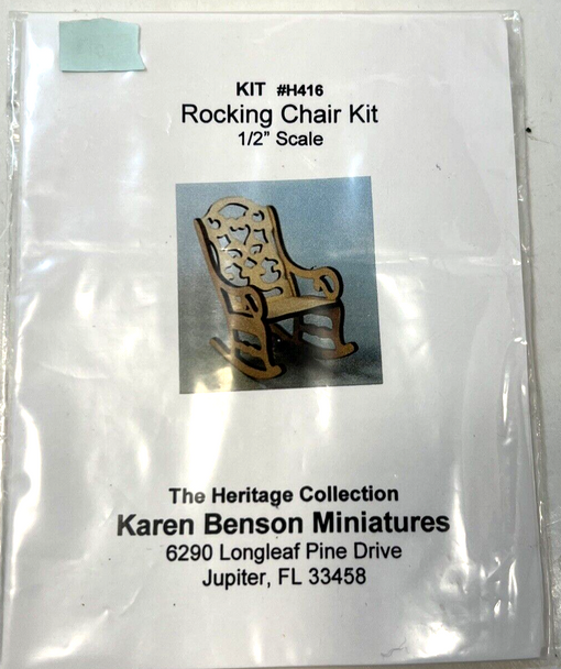 RESALE SHOP - Dollhouse 1:24 Karen Benson Rocking Chair Kit #H416 - NEW