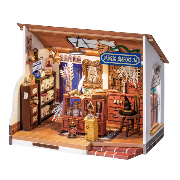 OakridgeStores.com | Rolife - Kiki's Magic Emporium - DIY 3D Miniature 1/24 Scale Dollhouse Room Box Craft Kit (DG155) 6946785118223
