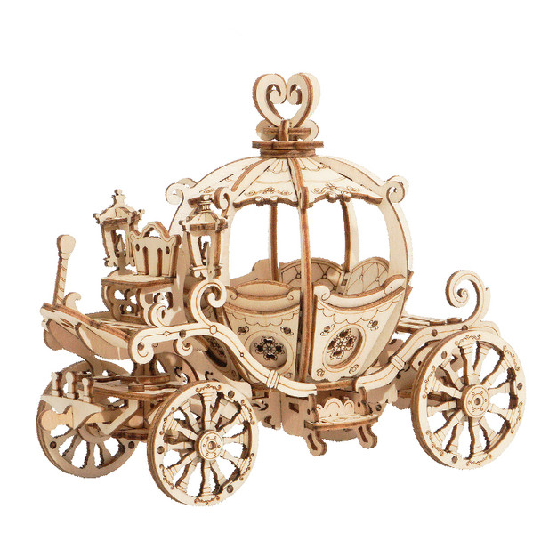 OakridgeStores.com | Rolife - Pumpkin Cart Carriage - 3D Wooden Puzzle Model Kit (TG302) 6946785110067