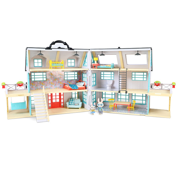 OakridgeStores.com | Sunny Days - Honey Bee Acres Buzzby Farmhouse - Dollhouse Playhouse with Figures and Accessories (320410) 810009204107