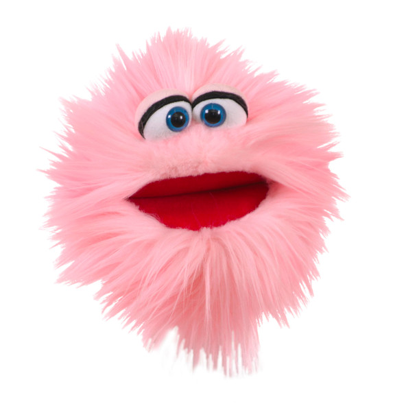 OakridgeStores.com | Living Puppets - Pinky The 9-Inch Pink Friendly Monster, Plush Hand Puppet for Boys and Girls (LP691) 850044886913