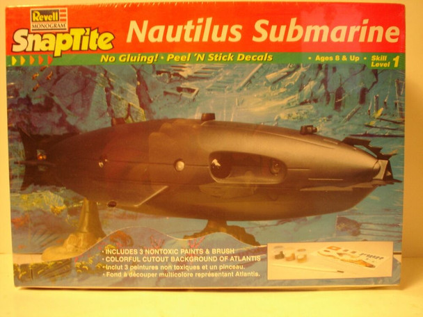 RESALE SHOP - 1997 Revell Monogram SnapTite Nautilus Submarine 1:100 Model Kit [U3]