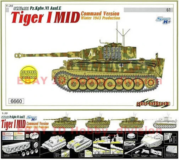 RESALE SHOP - Dragon/CyberHobby 1:35 Tiger I Mid Command Winter 1943 Prod 6660 [U20 (Dragon)]