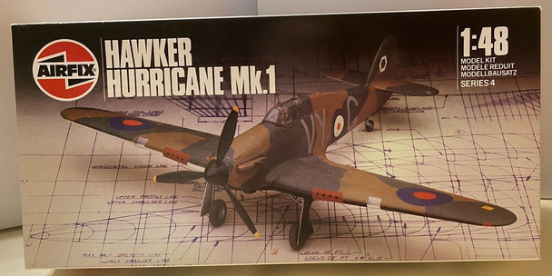 RESALE SHOP - Airfix 1:48 Hawker Hurricane Mk.1 Fighter Plastic Kit (904102) [U27 (Airfix)]