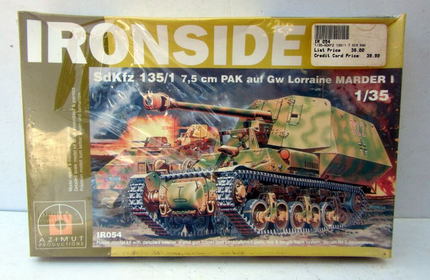 RESALE SHOP - NOB AZIMUT IRONSIDE 1:35 SdKfz 135/1 7.5cm PAK on Gw Lorraine MARDER I IR054 U15