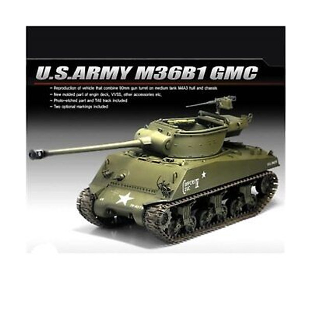 RESALE SHOP - Academy 1/35 Scale M36B1 GMC US Army Tank Model Kit - 13279 [HT5]