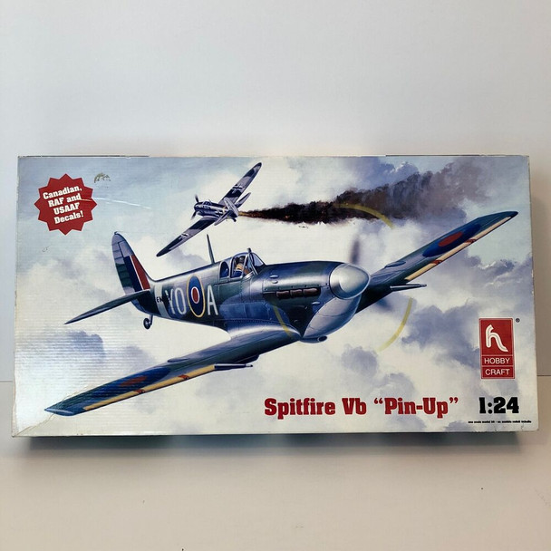 RESALE SHOP - NOB Hobbycraft 1:24 Scale Spitfire Vb "Pin-Up" Airplane Model Kit - 1802, [HTT]