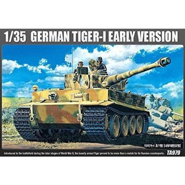 RESALE SHOP - Academy 1/35 WW2 German Tiger I Tank with Full Interior Model Kit - 13239 [HT5]